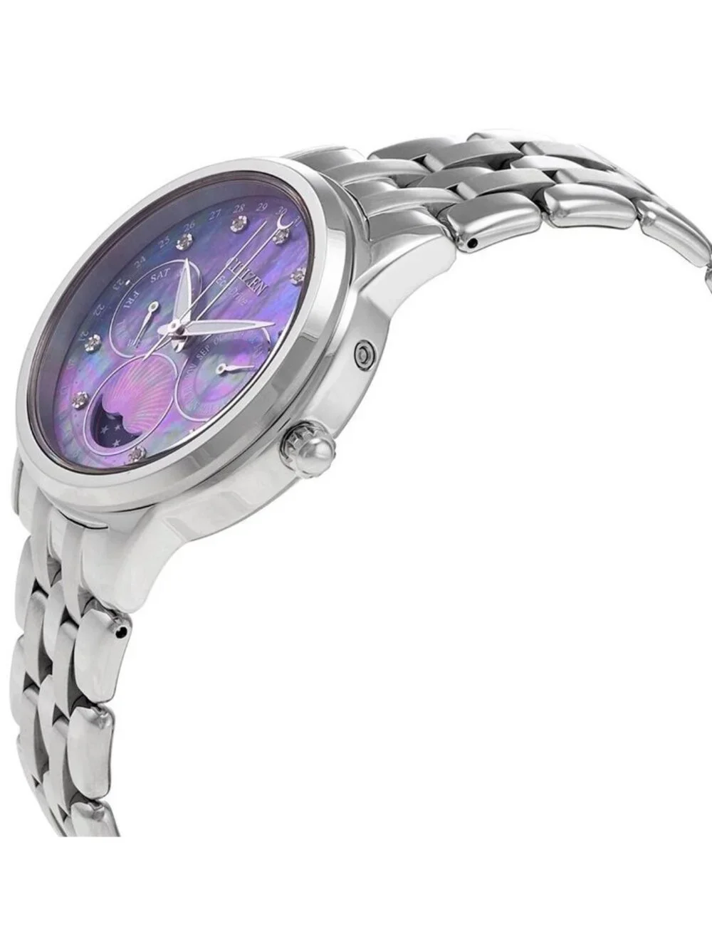 NWT Citizen Calendrier Eco-Drive Chronograph Diamond Ladies Watch